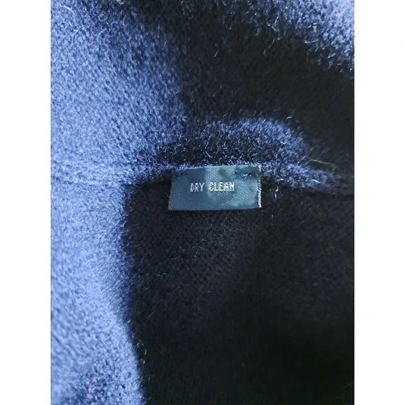 Polo By Ralph Lauren Navy Blue V-Neck 100% Italian Lambs wool Sweater Lg.
